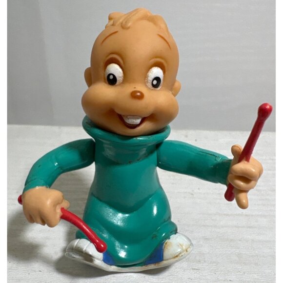 Alvin & The Chipmunks Musical Figures PVC 1991 Rock Stars Simon Theodore Vintage - Picture 6 of 14